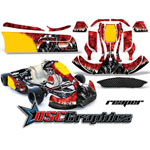 CRG JR Shifter Kart Reaper Red Graphic Decal Kit