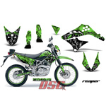 Reaper Motocross Green Decal Graphic Wrap Kit 2010-2013 Kawasaki KLX125 D-Tracker