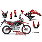 Reaper Motocross Red Decal Graphic Wrap Kit 2010-2013 Kawasaki KLX125 D-Tracker
