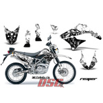 Reaper Motocross Black Decal Graphic Wrap Kit 2010-2013 Kawasaki KLX125 D-Tracker