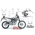 Reloaded White and Black 2010-2013 Kawasaki KLX125 D-Tracker Dirt Bike Vinyl Sticker Graphic Wrap Kit