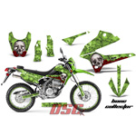 Bone Collector Green Moto 2008-2013 Kawasaki KLX250 Vinyl Graphic Wrap Kit - DSC-4564651131-BCG