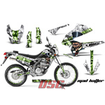 Moto 2008-2013 Kawasaki KLX250 Mad Hatter White and Green Decal Graphic Wrap Kit