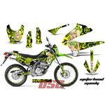 Motor Head Mandy Motocross Green Decal Graphic Wrap Kit 2008-2013 Kawasaki KLX250