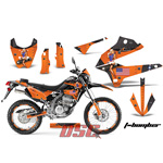 2008-2013 Kawasaki KLX250 T Bomber Orange Moto Vinyl Graphic Wrap Kit