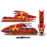 Melt Down Yellow Graphic Wrap Kit Stand Up Jet Ski Kawasaki 750 SX