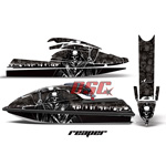 Stand Up Jet Ski Kawasaki 750 SX Reaper Black Graphic Wrap Kit