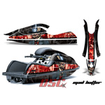Kawasaki 800 SXR Stand Up Jet Ski Mad hatter Red and Black Vinyl Decal Kit