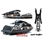 Graphic Wrap Kit Black Mad Hatter Stand Up Jet Ski Kawasaki 800 SXR