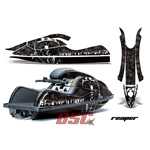 Reaper Black Graphic Wrap Kit Stand Up Jet Ski Kawasaki 800 SXR