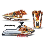 Kawasaki X2 650 1986-1995 Fire Storm Jet Ski Vinyl Decal Wrap Kit - DSC-696465488-FS