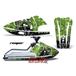 X2 650 Kawasaki Reaper Green Jet Ski Graphic Wrap Kit 1986-1995