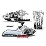 Kawasaki X2 650 White Reaper Jet Ski Graphic Wrap Kit 1986-1995