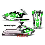 Kawasaki X2 650 Green Street Star Jet Ski Graphic Wrap Kit 1986-1995