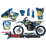 Yamaha Banshee YZ426 Motocross Blue Lad 4 Stroke Sticker Graphic Kit Fits 2000-2002