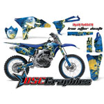 Yamaha Banshee YZF Motocross Blue Live After Death 4 Stroke Vinyl Graphic Kit Fits 2010-2011