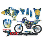Yamaha Banshee WR Motocross Blue Live After Death Graphic Sticker Kit Fits 2005-2006