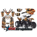 4X4 FireStorm Vinyl Wraps Fit Polaris Outlaw 50 2002-2010