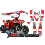 Polaris Phoenix 200 ATV Red T-Bomber Vinyl Graphics