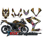 Suzuki GSXR 750 2006-2007 Sport Bike Black Love Kills Stivker Vinyl Kit