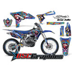 2010-2011 Yamaha Banshee YZF Motocross Blue Love Kills 4 Stroke Vinyl Graphic Kit