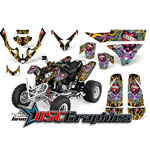 Polaris Predator 500 ATV Love Kills Graphic Stickers