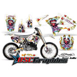 2002-2011 Yamaha Banshee YZ Motocross White Love Kills 2 Stroke Sticker Kit