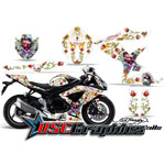 Suzuki GSXR 600 2008-2010 Sport Bike White Love Kills Graphic Kit