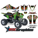 2001-2008 Kawasaki KFX 400 ATV Green Pirates Vinyl Sticker Kit