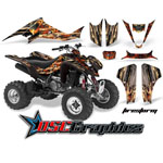 Kawasaki KFX 400 All Years ATV Black Firestorm Vinyl Kit