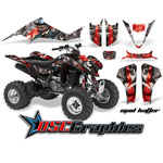 Kawasaki KFX 400 All Years ATV Red Mad Hatter Vinyl Kit