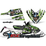 Snow Mobile Green Madhatter Vinyl Stickers Fit Arctic Cat Crossfire