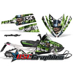 Snow Mobile Green Madhatter Vinyl Graphics Fit Arctic Cat M Series - DSC-656465469A