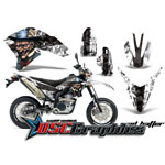 Yamaha Banshee WRR Motocross Black Mad hatter Sticker kit Fits 2007-2008