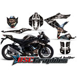 2008-2010 Suzuki GSXR 600 Sport Bike Black Madhatter Graphic Kit