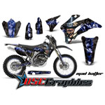 Yamaha Banshee WR 2007-2011 Motocross Blue Mad hatter Vinyl Kit