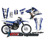 2005-2011 Yamaha Banshee TTR230 Motocross Blue Mad hatter Vinyl Sticker Kit