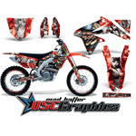 Suzuki RM 1996-1998 Motocross Red Mad hatter Graphic Kit