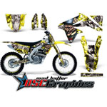 1996-1998 Suzuki RM Motocross Yellow Mad hatter Graphic Kit