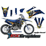 Yamaha Banshee TTR110 2011-2012 Motocross Blue Motor head Vinyl Graphic