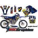 Yamaha Banshee WR Motocross Blue Motor head Vinyl Graphic Kit Fits 1998-2002