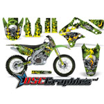 2000-2009 Kawasaki KLX400 Motorcycle Green Motorhead Graphic Kit