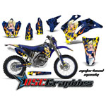 2007-2011 Yamaha Banshee WR Motocross Blue Motor head Mandy Vinyl Kit