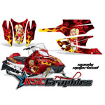 Arctic Cat Firecat F5 Snow Mobile Mandy Motorhead Vinyl Stickers