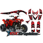 ATV Red North Star Vinyl Graphics Fit Polaris Phoenix 200