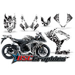 Suzuki GSXR 600 Sport Bike White Northstar Stivker Vinyl Kit Fits 2006-2007