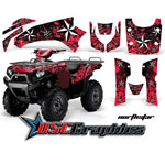 Kawasaki Brute Force 650I 4x4 2006-2011 ATV Red Northstar Graphic Sticker Kit