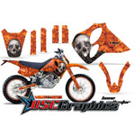 KTM C0 LC4 Four Stroke Motocross Orange Bone Collector Graphic Kit Fits 1993-1997