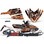 Snow Mobile Orange Glock Vinyl Stickers Fit Arctic Cat Crossfire