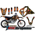 KTM C0 LC4 Four Stroke Motocross Orange Love Kills Graphic Kit Fits 1993-1997